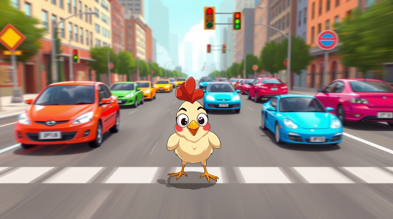 Gra mobilna Chicken Cross - dynamiczna gra z kurczakami